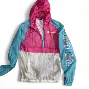Champion Pink and Blue Windbreaker